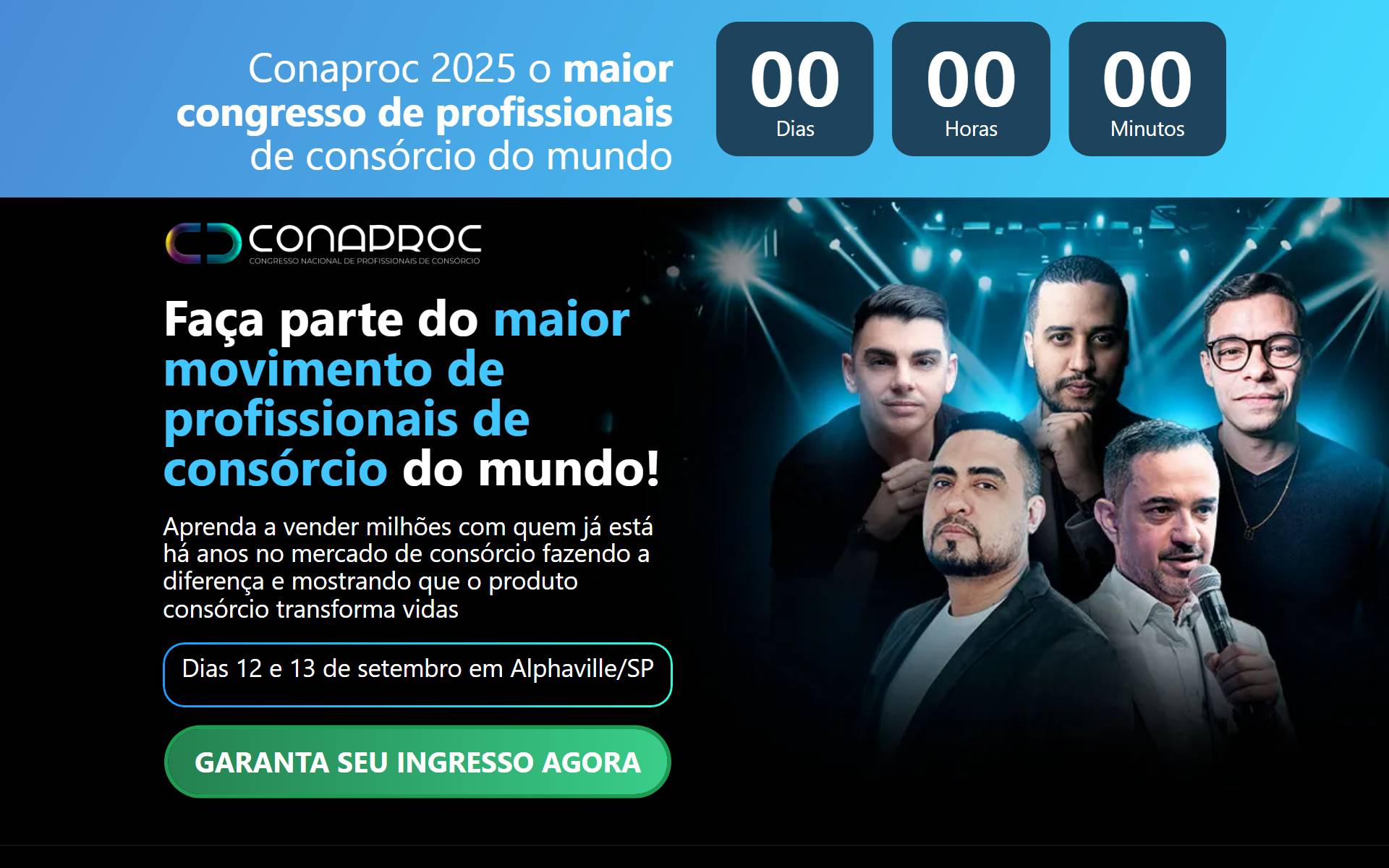 Página da certificação CONAPROC no site Venda Mais Consórcio